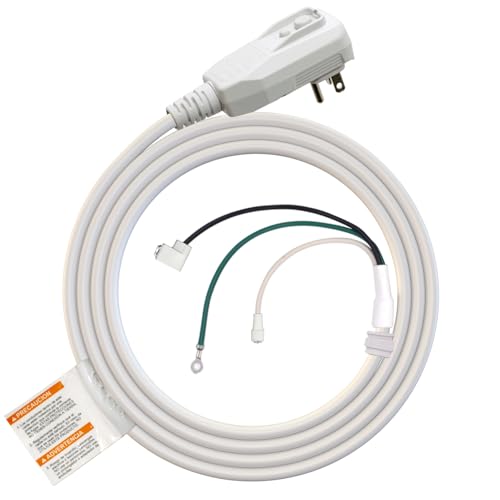 ELEGRP L22520 20Amp 2400W 12AWG LCDI Power Cord Plug for A-C Air Conditioner, E250451 UL Certified, 8.3FT Leakage Current Detection Interrupter Replacement, 120VAC 20Amp 2400W 60Hz NEMA 5-20P (1 Pack)