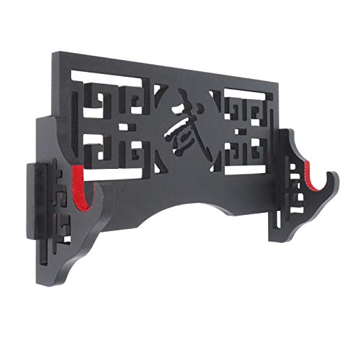 Eforlife Schwerthalter, Wandhalterung für Samurai-Schwerter, Präsentationsständer, Schwertständer, Aufhänger für Katana Wakizashi und Standard-Schwerter, -Bushido (1-stöckig, gepolstert) Cover