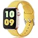 Ouwegaga Compatible con Apple Watch Correa 38mm 42mm 40mm 44mm, Correa de Reemplazo Deportiva de Silicona Suave Compatible con Apple Watch SE/iWatch Series 6/5/4/3/2/1, 42mm/44mm S/M Claro Amarillo
