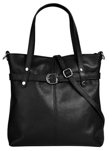 Cluty Shopper Echt Leder Damen | Made in Italy | Geräumige Handtasche | Multifunktionale Schultertasche | 101022