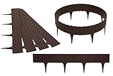 [page_title]-GARDENIX 3,2m Rattan Beeteinfassung Beetumrandung Rasenkante Gartenpalisade Beetzaun (Braun)
