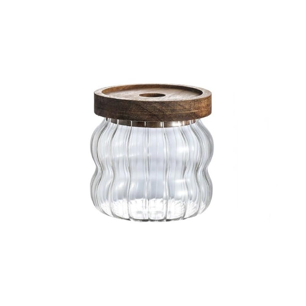Zyyanshop One Color Butter Dish Glass Jar With Lid Butter Dish Home Storage Coffee Bean Tea Candy