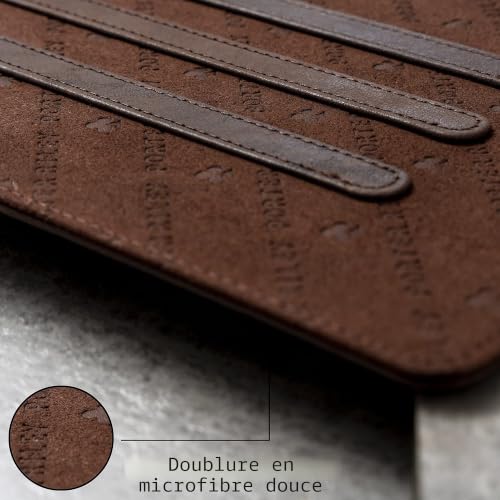 Porter Riley – Étui pour iPad Pro 12.9" 6e, 5e, 4e et 3e (2022-20) en Cuir Véritable. Housse Premium en Cuir véritable avec Socle Rabattable/Coque/Etui avec Fonction de Support (Brun Chocolat) – vue 7