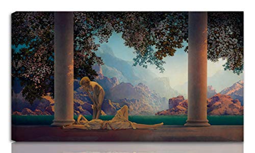 Berkin Arts Maxfield Parrish Stretched Giclee Print On Canvas-Famous Paintings Fine Art Poster-Reproduction Wall Decor Ready to Hang(Daybreak by Parrish)#NK