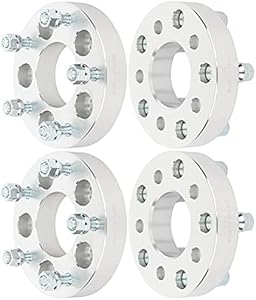 ECCPP 4X 1.25 inch Wheel Spacer Adapters 5 Lug 5x4.5 to 5x5 73mm for 2006-2008 for Highlander for Tacoma for RAV4 for Caravan with 12x1.5 Studs