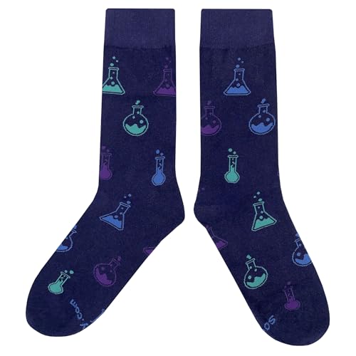 Chemistry Potion Dress Socks Funny Novelty Crazy Fun Design Men Size 8-12 Cotton Casual Crew Colorful Funky Fancy Socks Gift for Men2