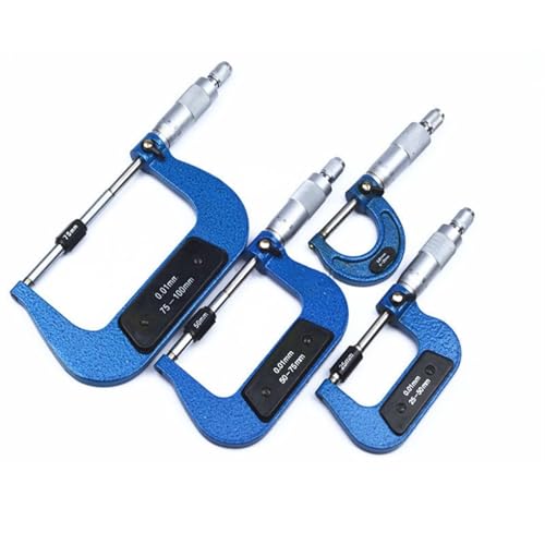 Calibrador de micrómetro exterior juego 4 piezas 0-100 mm precisión 0.01 mm miniatura 5