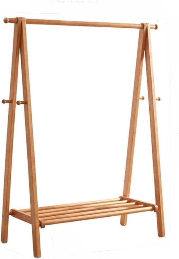 Clothes Rack Foldable Hanging Rail Hanger with Lower Shoe Cupboard for Hanger Storage of Clothes 120cm