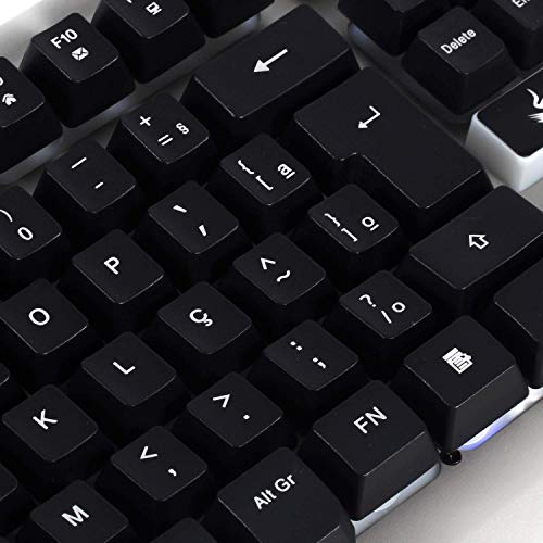Kit Gamer Teclado Gamer Semi Mecanico Abnt 2 Pc Led Iluminado Metal e Mouse Rgb Gamer Para Jogos Pc