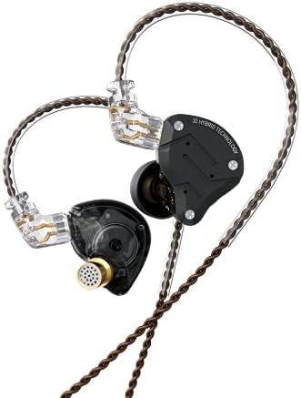 KINBOOFI KZ ZS10 Pro in Ear Monitor Earbuds Headphone, HiFi KZ Earphone with 4BA and 1DD Drivers, KZ Upgraded ZS10 Pro with Detachable 0.75mm 2 Pin 6N OFC Cable (NO Microphone, Black)