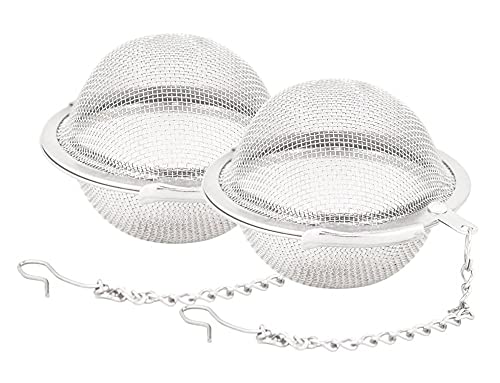 Pack de 2 coladores de té, filtro para té de acero inoxidable, colador de té de hojas sueltas, bola de infusión Cover