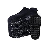 Bearbay Baby Non Slip Ankle Socks with Grippers (9 Pair) for 0 months-7 years old Walking Socks for Infant Toddler Kids Boys Girls