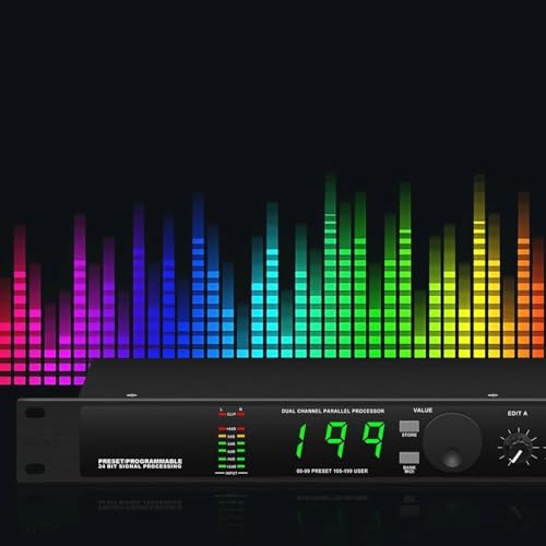 Ecualizador Profesional Digital, Analizador de Espectro Musical LED con Reducción de Ruido, 99 Presets y Memoria para 100 Efectos de Sonido, Ajuste Preciso de Audio para Estudio miniatura 7