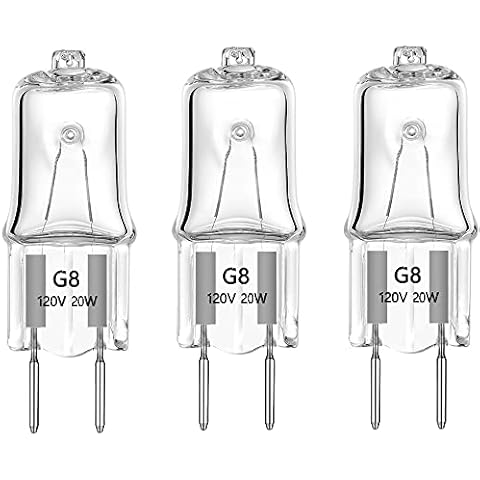 EKSAVE G8 Halogen Light Bulb G8 Base WB25X10019 Replacesment for Oven The Range Microwave Oven GE/Samsung/Kenmore Elite/Maytag Microwave Over 3 Packs Cover