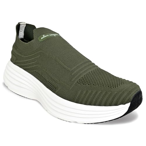 Image of Allen Cooper Training,Atheletic,Gym,Sports Comfortable Extra Max Cusion with Memory Foam Insole,Anti Skid Tech Grip Walking Shoes for Men(06202 Black /Grey-Sizes 6,7,8,9,10)