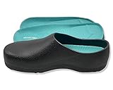 GRAND CHEF Slip Resistant Clog Unisex Chef Shoes Work Shoes Medical Shoes Nurse Shoes & Extra Professional Insoles, Black, 7.5-8 Women/6-6.5 Men