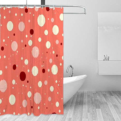 Rideau de douche en polyester 168x183 cm imperméable avec crochets en C
