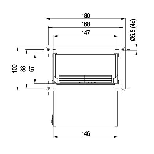 Easyricambi Ventilatore Centrifugo EBM PAPST D2E097 BI56 48 per Stufa a Pellet THERMOROSSI