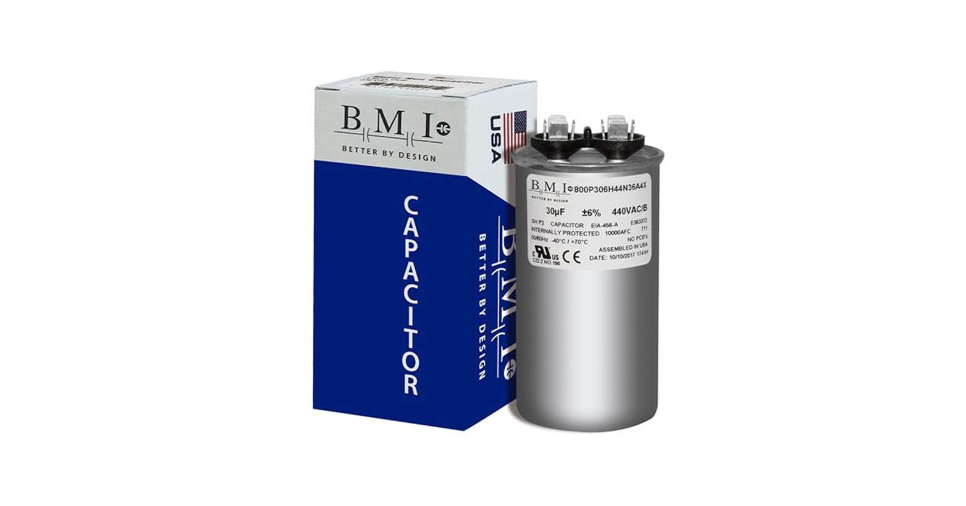 マルティニ　35φ 35 + 5 uF x 370 or 440 VAC Round - BMI USA Made Capacitor