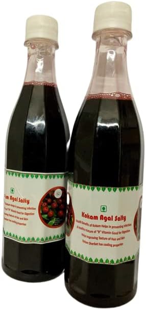 R Agro Homemade Natural Kokum Agal Salty Without Added Color Combo Each Pack 250 Ml Plastic Bottle Pack Of 2