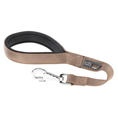 Ferplast Daytona GM Guinzaglio per Cani Extraresistente - Morbida Impugnatura Imbottita - Pratico Porta Sacchetti Igienici - Antiabrasione - Design Italiano - 45 x 2,5 cm, Marrone