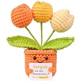 Mwmoeen Pocket Hug Vergissmeinnicht-Blumen, Handgefertigte Glücksbringer gehäkelte Blume Puppe Beste Freundin Kleine Geschenke für Freunden Kollegen