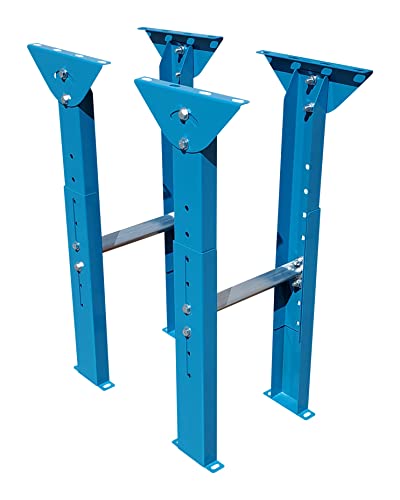 Light Duty Conveyor Supports 2-Pack For 12" Wide Conveyors, Adjustable Height 23" To 38-1/4" #TOP15