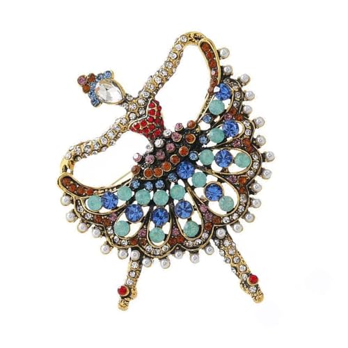 Classical Dance Inspired Brooch Lightweight Alloy Pin for Clothing Decoration Women Fashion Jewelry Gift Dance Art Inspired Pin