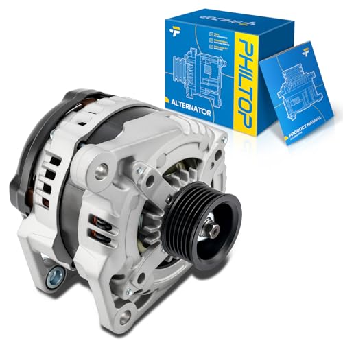 PHILTOP Alternator Compatible with Dodge Journey 2009-2010 3.5L High Amp Alternators Replace 11401N 12V 150Amp CW S6 6-Groove Pulley,11401N, 11401, 150A, 4210000650, 4801483AA, 90295725