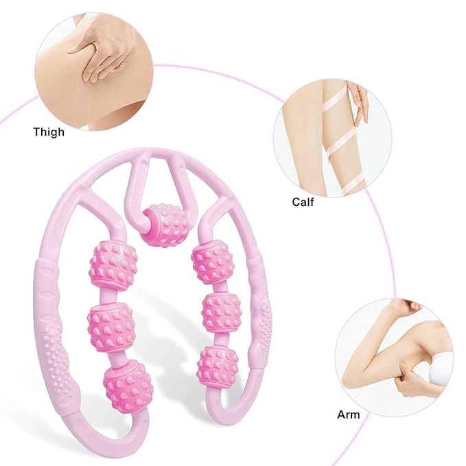 Swimo, 7 wheel foam handle roller, fit roller pro trigger points for manual muscle massage, neck, hand, elbow, hands, feet, calf, agony relief pain Swimo, 7 wheel foam handle roller, fit roller pro trigger points for manual muscle massage, neck, hand, elbow, hands, feet, calf, agony relief pain