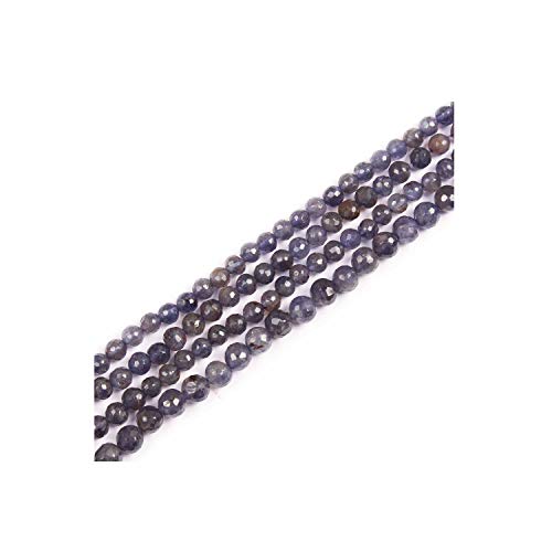 Iolite naturelle perles rondes 6-7mm de qualité AAA pour un cadeau fait main