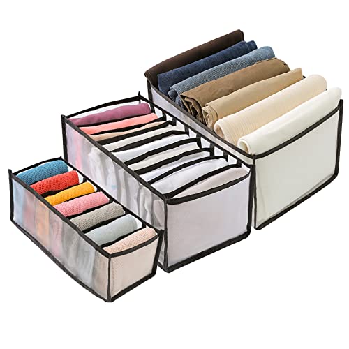 Organisateur de vêtements pour tiroir de chambre afin de trier vos jeans et t-shirts