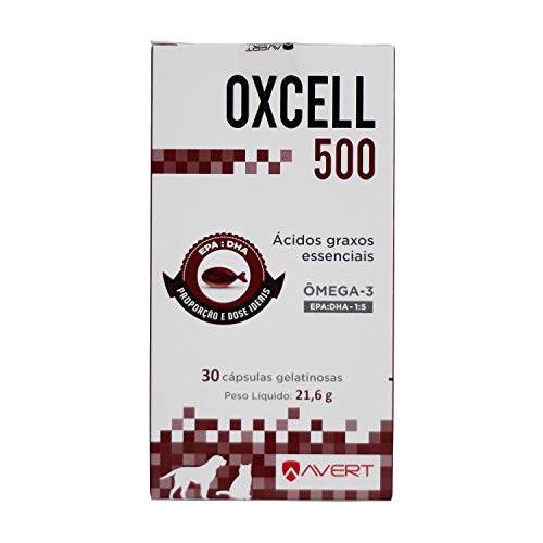Suplemento Oxcell para Cães e Gatos AVERT 30 Cápsulas - 500mg