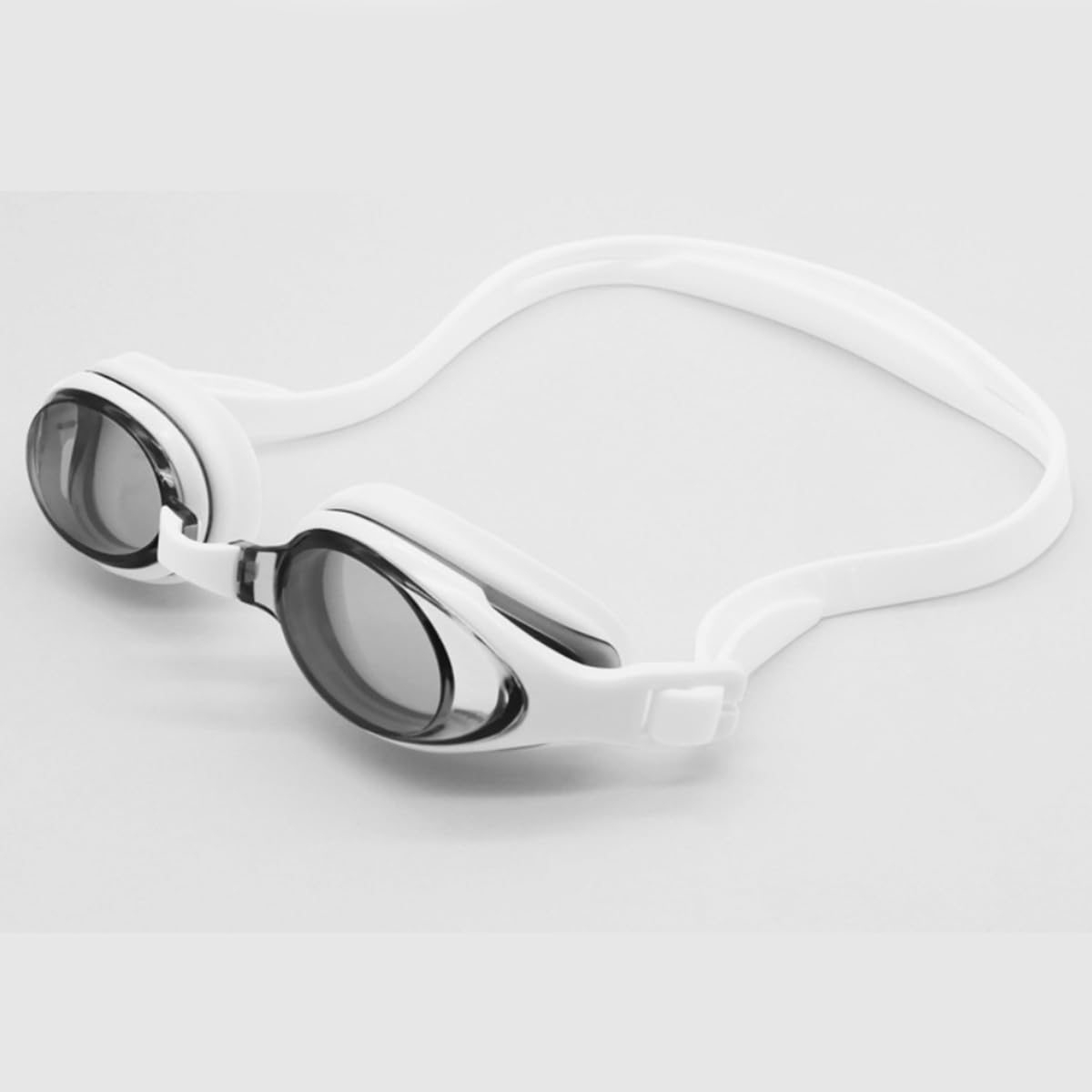 QIALAI 1 Piece White Anti-Fog Swimming Goggles, HD Waterproof Swim Goggles for Adult Men and Women, Clear Vision for Pool Training and Open Water Swimming