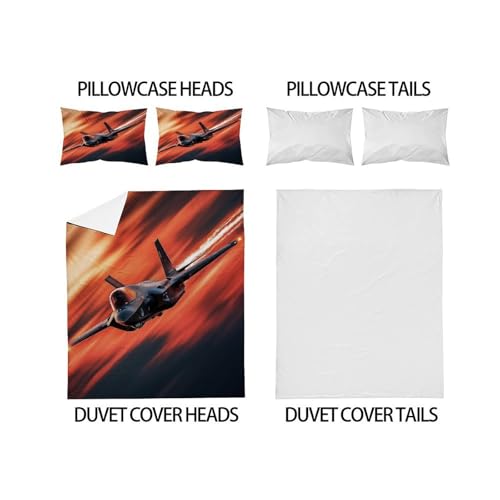 Parure de lit space theme microfibre avec fermeture éclair double - 4