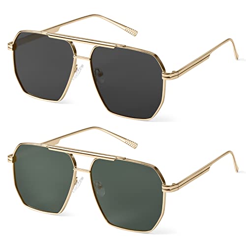Image of 3 Pack Round Retro Sunglasses for Women Men, UV400 Protection