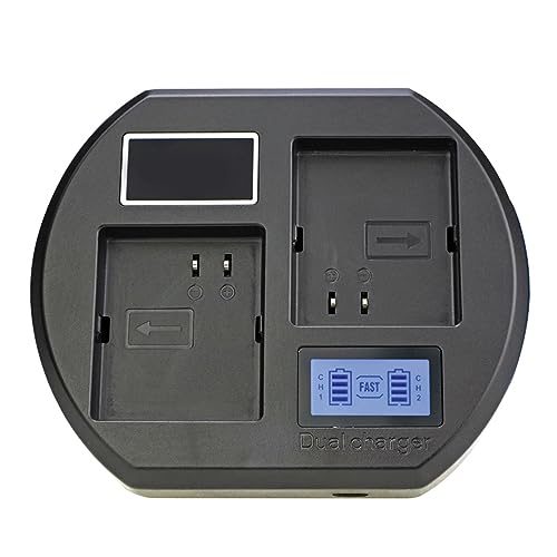 Camera USB Battery for Battery 2 Slot Charging LCD Display Base