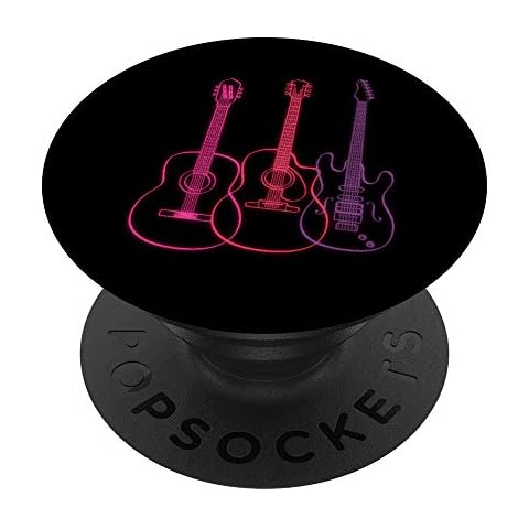 Colored Guitar Electric Acoustic Guitarist Lover Gift Men PopSockets Swappable PopGrip Cover
