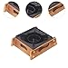 Menolana Alcohol Stoves Burner Stew Hot Pot with Wooden Base Spirit Burner for Camping BBQ, 14x17cm