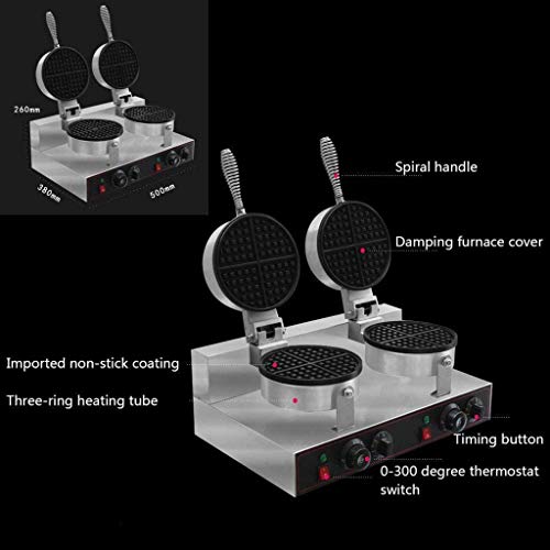 JDKC- Waffeleisen Antihaft-Sandwich-Toaster Elektrischer Haushaltswaffelofen Belgische Waffel Kommerzielle Eistüte… – Bild 3