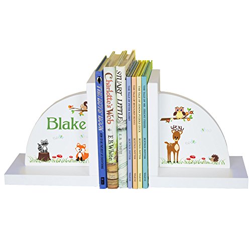 Children's Personalized Woodland Bookends
