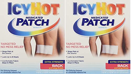 Icy Hot Medicated Patch, Large, 5 Count (Pack of 2) (10 Patches) (Extra Strength) – Packaging May Vary