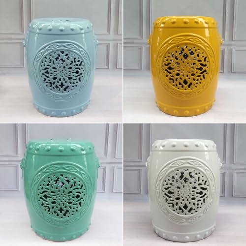 Taburete de tambor en porcelana china de 45 cm decorativo para interiores y exteriores 8