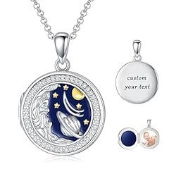 Moon Planet Locket+Photo+Text