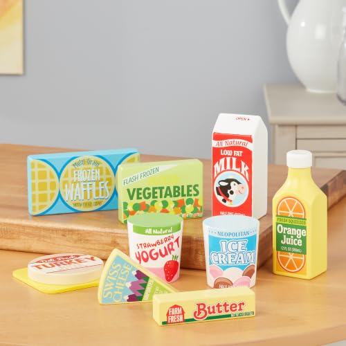 Melissa & Doug Fridge Food Wooden Play Food Kitchen Set - image 9