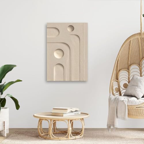 Lienzo abstracto geométrico con efecto relieve 3D para decoración moderna 3