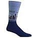 Hot Sox Men's Classic Fashion Crew Socks, Seattle (Coastal Blue), Shoe Size:6-12/Sock Size: 10-13