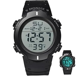 SHUNYABEI Referee Multifunctional Waterproof Chronograph Watch Stopwatch Wristband, Watch for Men, Women, Students for Running Outdoor Swimming, Alarm Clock/Timer LED Backlight