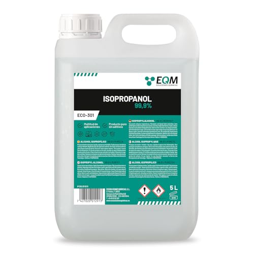 Eqm - Eco-301 - Alcohol Isopropílico 99,9 - 5l - Isopropanol - Limpieza Componentes Electrónicos, Objetivos Y Pantallas - Limpieza De Resinas En Impresión 3d - Limpiacristales Y Desengrasante Eqm - Eco-301 - Alcohol Isopropílico 99,9 - 5l - Isopropanol - Limpieza Componentes Electrónicos, Objetivos Y Pantallas - Limpieza De Resinas En Impresión 3d - Limpiacristales Y Desengrasante