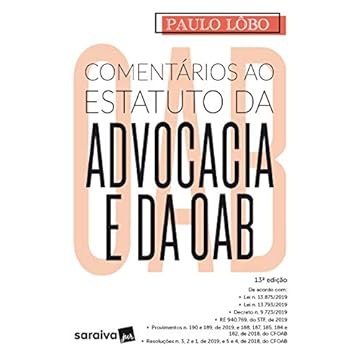 Capa do livro Comentários ao Estatuto da Advocacia e da OAB - 13ª Edição 2020